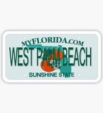 West Palm Beach Florida License Plate Sticker