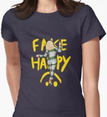fake happy Women's Fitted T-Shirt