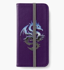 Metal Blue Dragon iPhone Wallet/Case/Skin