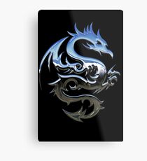 Metal Blue Dragon Metal Print