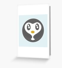 Cute Baby Penguin Ball Greeting Card