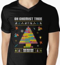 Oh Chemist Tree Merry Christmas Ugly Sweater Chemistry Tee Men's V-Neck T-Shirt