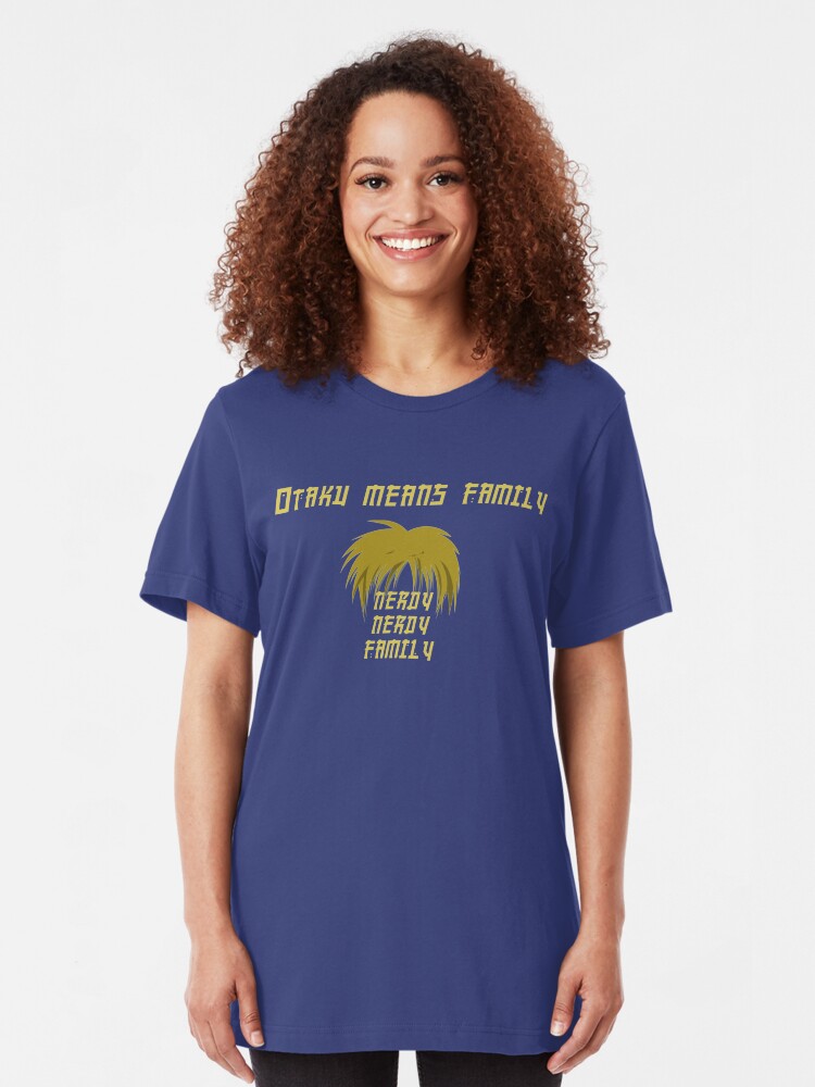 Alternate view of Otaku Means Family Slim Fit T-Shirt