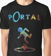 Portal Minimalist Nebula Design Graphic T-Shirt