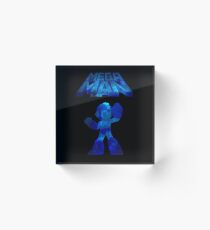 Megaman Minimalist Nebula Design Acrylic Block