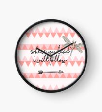 Gilmore Girls- Where you lead I will follow Clock