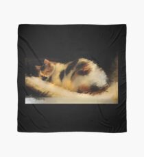 Beautiful Dreamer- Calico cat napping Scarf