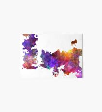 Map game of thrones in watercolor art Art Board