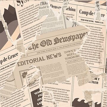 Vintage Charm: Explore the Nostalgia with Old Newspaper Vibes Poster for  Sale by Philipe3d