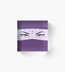 Oriental Dancer Woman With Green Eyes Acrylic Block