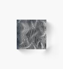 Optical Illusion Minimal Lines Acrylic Block