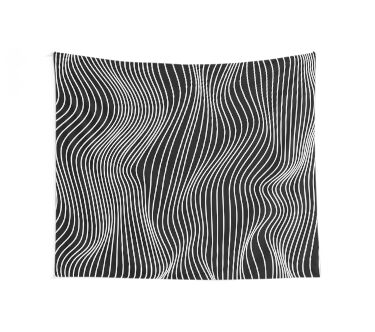 Optical Illusion Minimal Lines Wall Tapestry