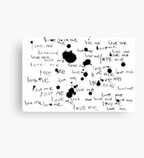 Love Me Canvas Print