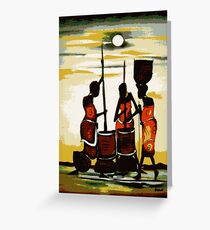 Masai sunrise Greeting Card