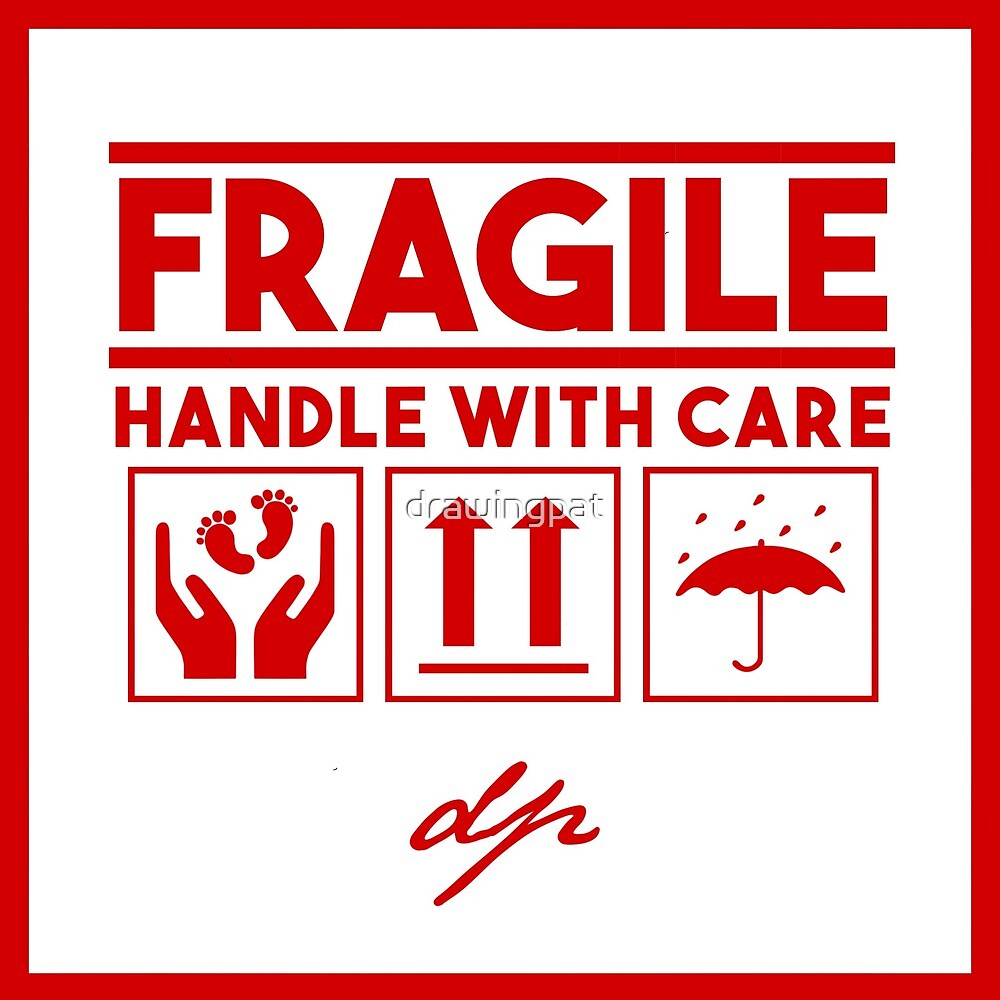 "Fragile Baby Sticker Design" by drawingpat Redbubble