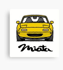 MX5 Miata NA Yellow Canvas Print