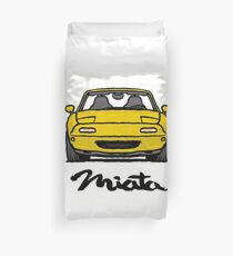 MX5 Miata NA Yellow Duvet Cover