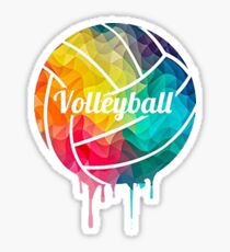 Volleyball-Ball-bunte Druck-Grafik Sticker