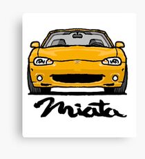 MX5 Miata NB Yellow Canvas Print