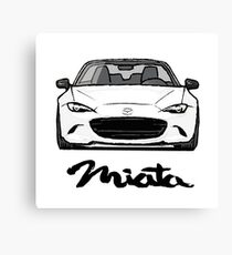 MX5 Miata ND White Canvas Print