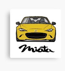 MX5 Miata ND Yellow Canvas Print