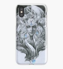 Fairy lady with African gray parrots. iPhone Case