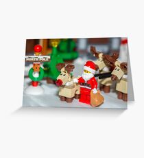 Santa and the reindeers Greeting Card