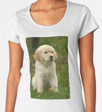 Golden Retriever! Puppy! Women's Premium T-Shirt