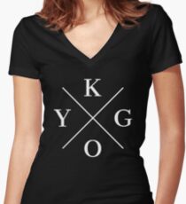 KYGO - White Women's Fitted V-Neck T-Shirt