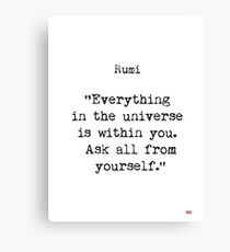 Alles im Universum. Rumi Leinwanddruck