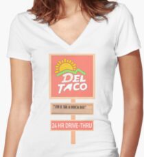 Fresh Avocado vine Women's Fitted V-Neck T-Shirt