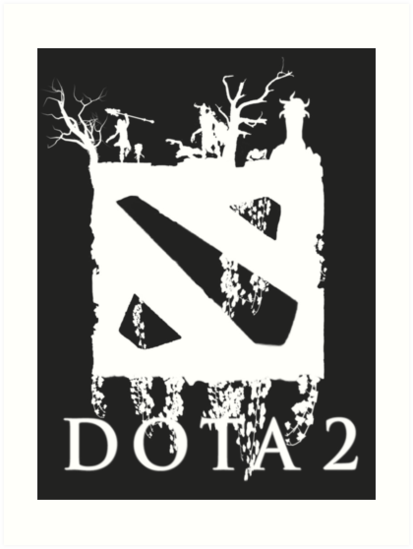 Dota 2 White Ink Art Print By Lilium213