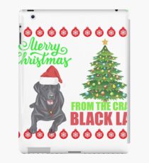 Merry Christmas From Black Lab Dog Ugly Sweater T Shirt iPad Case/Skin