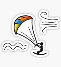 Kiteboarding, sketch for your design Sticker