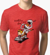 Calvin & Hobbes Back To The Future Tri-blend T-Shirt