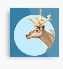 Geometric Reindeer Metal Print