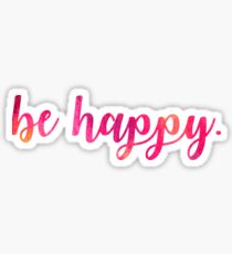 Pegatina Ser Feliz Script Cartas