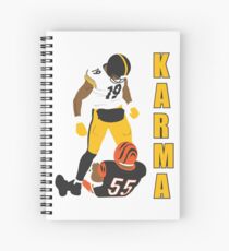 Antonio Brown - JuJu Smith-Schuster - steelers karma Spiral Notebook