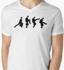 Ministry of Silly walk | Cult tv Best of British | Monty Python Men's V-Neck T-Shirt