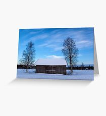 Abandoned Moon Barn Greeting Card