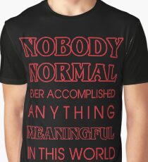 Stranger Things Nobody Normal Typography Graphic T-Shirt