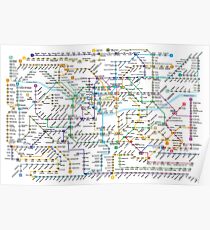 Seoul Metropolitan Subway Map Poster