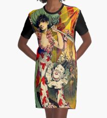 CIRCUS : Vintage 1890 Circus Advertising Print Graphic T-Shirt Dress