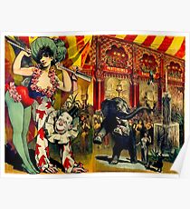 CIRCUS : Vintage 1890 Circus Advertising Print Poster