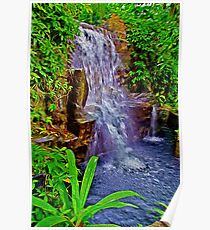 Wasser fallen Poster