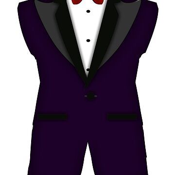 Purple with tuxedo, funny tux Canvas Print for Sale by ZOBBI