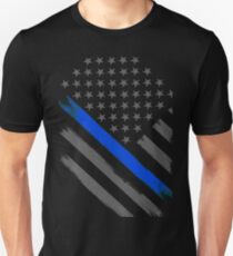 Dünne blaue Linie Flag Tactical Officer Slim Fit T-Shirt