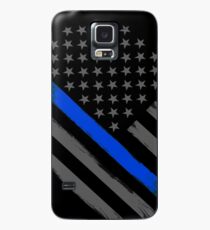 Dünne blaue Linie Flag Tactical Officer Hülle & Skin für Samsung Galaxy