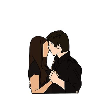 Delena First Kiss Sticker for Sale by Sofmacias