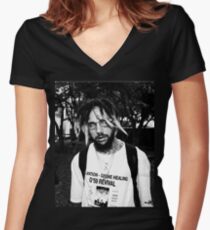 $ crim Lollapaloza G59 Women's Fitted V-Neck T-Shirt